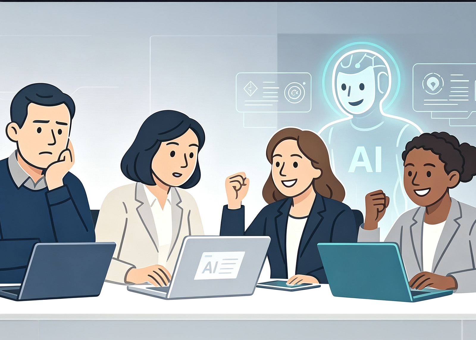 Human-AI collaboration in the workplace — AI转型下企业员工与AI协作的人机协作场景
