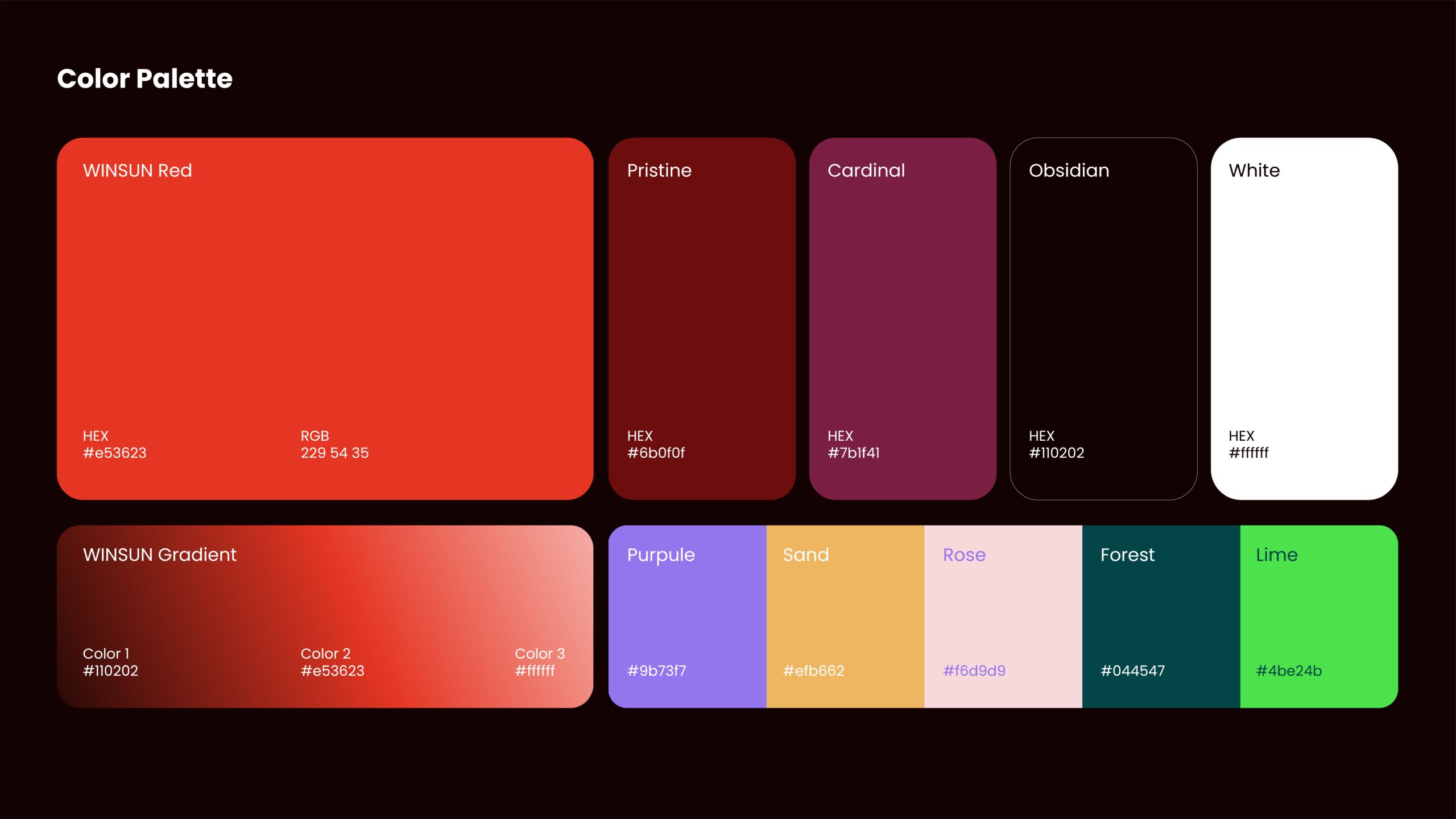 WINSUN color system