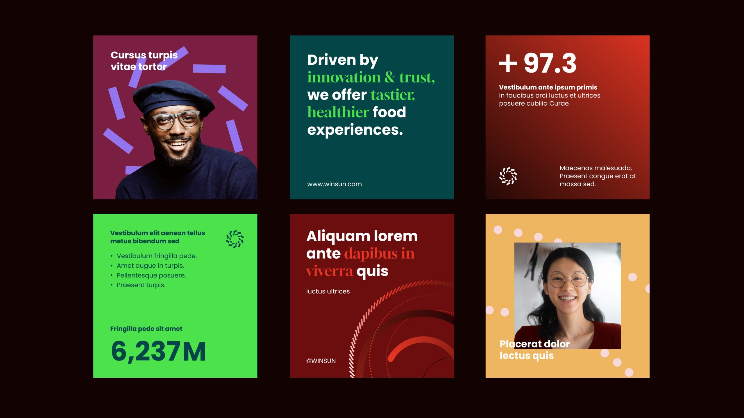 WINSUN brand communication layout