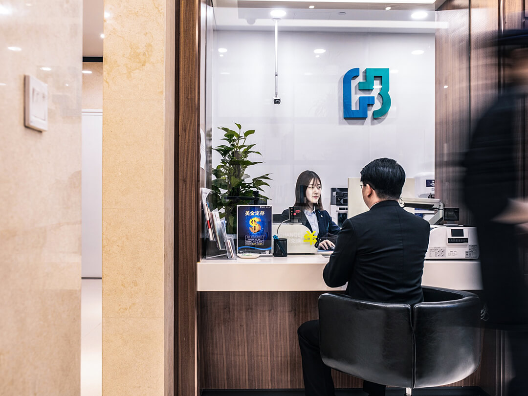 Fubon Bank China brand photography, service counter | 富邦华一银行形象拍摄，柜台服务场景
