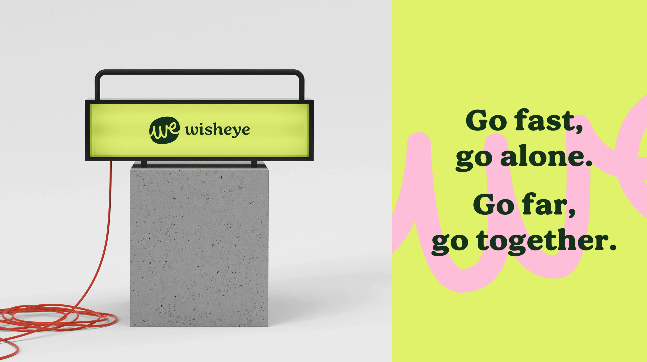 Wisheye nonprofit branding: logo tag application